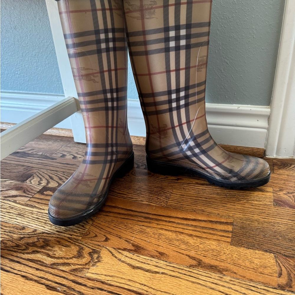 Plaid Rain Boots